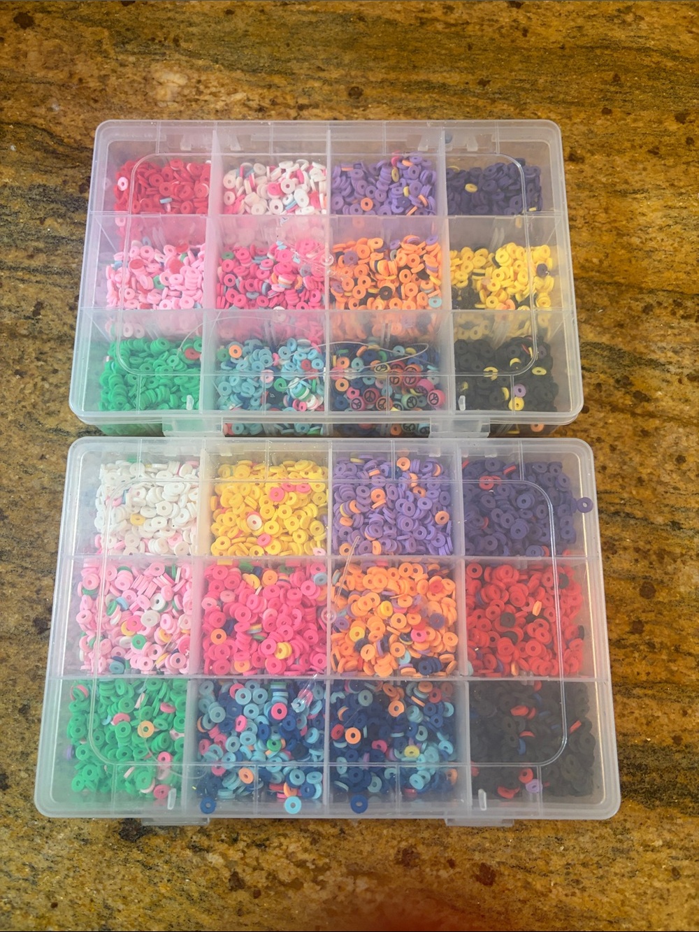 2 Flat Colored Beading sets ! For jewelry making or crafts !